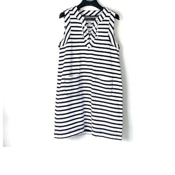 Kate spade nautical jersey cotton dress XXS navy and white excellent - Picture 2 of 8